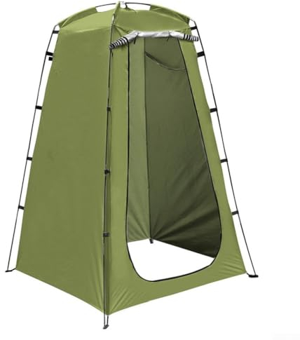 Zoegneer Tenda in poliestere, tenda da doccia up, portatile, per esterni, campeggio, bagno, spogliatoio, verde