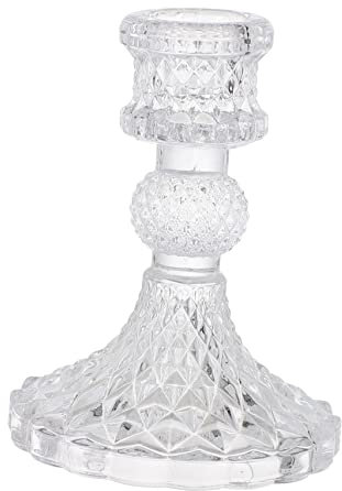 Ciieeo 1 Pc Bougeoir en Verre Transparent Bougeoir De Noël Centres De Table à Manger Chandelier De Dîner Grands Bougeoirs en Verre Centres De Table Bureau Un Décorer