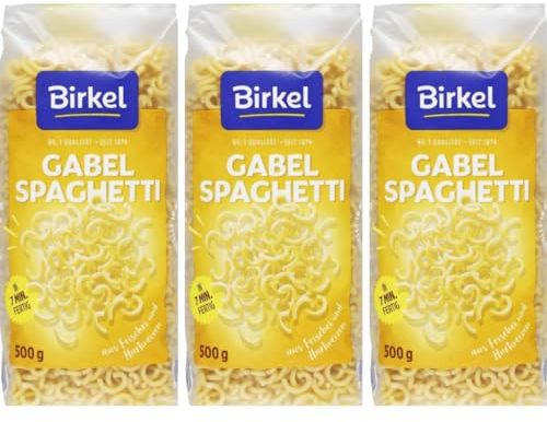 Mie Nudeln 250 Gramm x 4 Stück + Birkel's No. 1 Gabelspaghetti Pasta Nudeln 500 gramm mit PUFAI GROCERY
