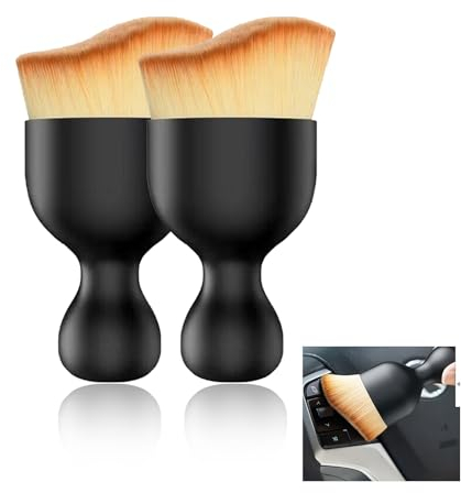 Car Interior Cleaning Soft Brush No Scratch, 2 Pack Car Cleaning Duster with multifunction Soft Bristles Dashboard Air Outlet Gap Dust Removal Brushes for Auto Dashboard, Airconditioning Vents, Seats