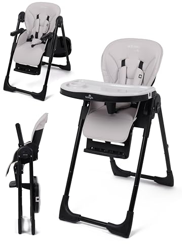 Babylo Sit N Relax Hochstuhl, Geburt bis 3 Jahre (15 kg), Taupe & Schwarz