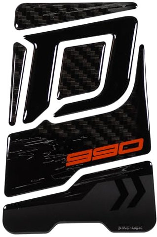 Tankpad Lack-Schutz Carbon-Optik kompatibel mit KTM Duke 990 schwarz X509703VA