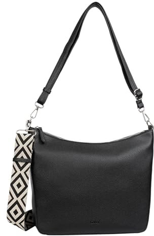 Gabor bags Linda Damen Hobo Bag Schultertasche Mittelgroß Schwarz