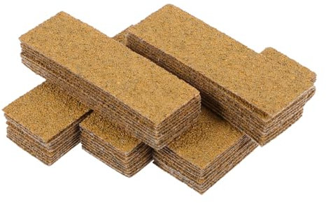 CATIEBYE 50pcs Yellow Sand Polishing Sandpaper Blocks Kit Grit Sandpaper Pack for Walls Woodworking Polishing