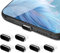 AOZUO 6 Stück USB C Staubschutz,USB C Schutzkappe,Staubschutz USB C Schutz Typ C Port Stecker Anti Staub Abdeckkappen Ladeanschluss Abdeckung Port Kappen Schutz Type C Metall Staubschutz Stopper