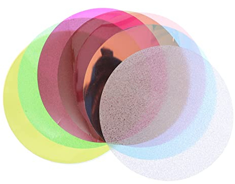 Lichtfarbenfilter 8 Stück PVC Farbkorrekturfolie für Kamera und Video | Bühnen und Videoeinsatz, Stabile Farbtemperatur, Geringe Verluste, Vielfältige Effekte, Leichtes Zufällige Farbe