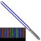 NNYCC Sabre Laser Neopixel Son personnalisé avec Carte TF Star Wars RGB Sabre Laser Jouet Cadeau pour Enfant Adulte avec 15 Couleurs et 12 Ensembles d'effets sonores,Argent,Long
