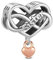 Charm in argento Sterling 925 adatto per braccialetti Pandora, fiori di loto e ciliegio, adatto come regalo per moglie, festa della mamma, San Valentino, compleanno, MINI, Argento sterling, Nessuna