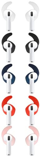 kwmobile 5 Ohrhalter kompatibel mit Apple Airpods 4 - Ohrbügel Ohrhaken aus Silikon Mehrfarbig