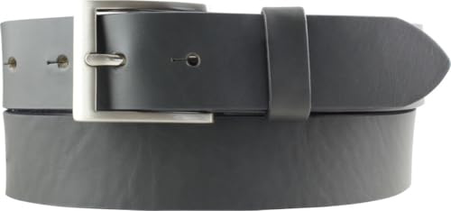 BELTINGER Gürtel aus Vollrindleder 3,5 cm | Jeans-Gürtel für Damen Herren 35mm | Chino-Gürtel Anzuggürtel | Dunkelgrau 110cm