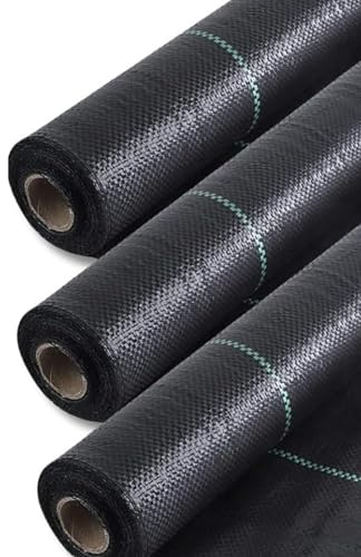 AVOID Toile de Paillage Géotextile 3m x 10m 110 g/m² Perméable – Barrière Anti Mauvaises Herbes pour Jardin, Massifs et Potager