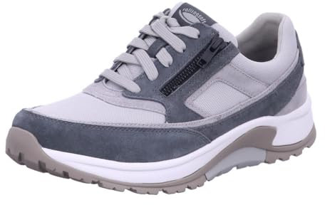 Rollingsoft Sneaker 8000.25.05, Dreamvelour mit Mesh, Iron/Midgrey/Moon, Schnürung u. Reißverschlüsse, Wechselfußbett Grau Gr. 42