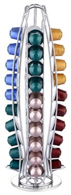 Acciaio Inossidabile Girevole A 360 Gradi, Compatibile Con Nespresso, Porta Capsule Di Caffè Da 40 Pezzi, Porta Palline Di Caffè, Portaoggetti For Caffè(Q40)