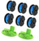QASULER Bobine de fil de coupe-bordures Greenworks, diamètre 1,65 mm, longueur 4,9 m, for Greenworks, 24 V G24LT, G24LTK2, G24LT30M, G24LT30MK2 (6 bobines + 2 couvercles) Bobine de tondeuse à gazon(BL