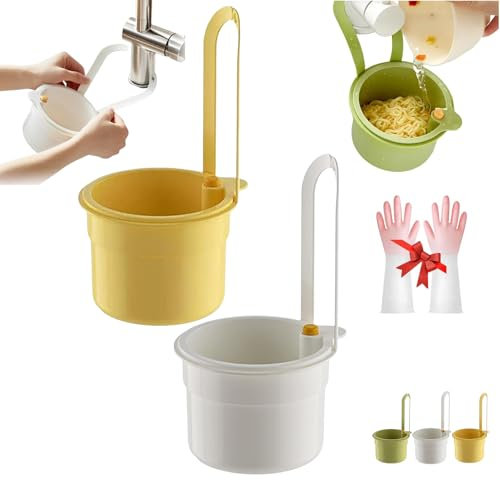 2025 New Faucet Hanging Strainer, Plastic Kitchen Sink Drain Basket, Press Automatic Dumping Kitchen Draining Basket, Food Fruit Vegetable Drain Shelf Sink, Essentials Hanging (2Pcs-B)
