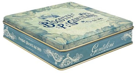 Gentilini Latta Vintage con Osvego e Novellini Biscotti al Malto, Latte e Miele 500g