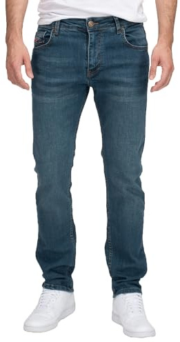Lorenzo Loren Jeans Herren Hose Regular Fit Denim LL-4016 Blau W44 L32
