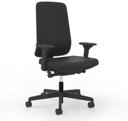 Viasit Prompt Too Bürostuhl ergonomisch | Bewegungsfreiheit fürs Office | Synchronmechanik | bis 150kg | Armlehnen & Lordose verstellbar (schwarz)