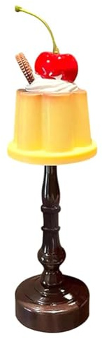 LOGT Pudding Tischlampe LED Kabelloses DIY Deko Nachttischlampe 3000K Warmweiße Batteriebetrieben Tischleuchte Kreative Cartoon Kinderlampe für Wohnzimmer, Schlafzimmer, Kinderzimmer