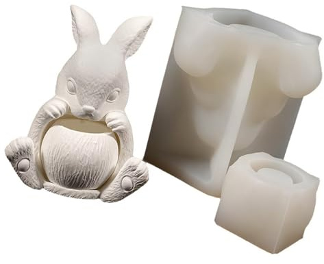 Silikonform mit einzigartigem Oster-Design für Kunstharz, Kunst, Beton, Gießen, dekorative Ideen, sitzend, Tier-Pflanzgefäß, Silikonform