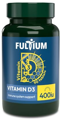 Fultium Vitamin D3 400 IU 10mcg Tablets, Daily Dose, 90 Count | For ongoing maintenance of immune system, normal bone and teeth health, muscle function, steady level support.