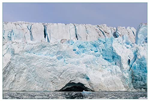 Wallario Küchenrückwand selbstklebend 90 x 60 cm, Motiv: Gletscher im arktischen Meer | Spritzschutz abwischbar & pflegeleicht