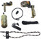 sinoart Bogenschießen-Combo Set Bogenschießen Upgrade, 5-pin Bow Sight mit Level und Licht, Arrow Rest, Stabilisator,, Peep für Bogen und Recurvebogen, camouflage