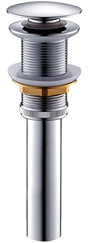 KUNGYO Lavello senza scanalatura Lavello Rubinetto Push Pop Up Click Clack Tappo di scarico Tappo di (Argento)