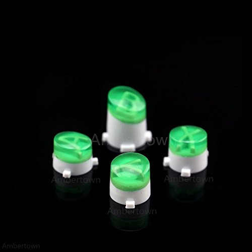 Perfect Part Bullet Buttons ABXY Mod Kit Levers Joystick for Xbox One S Slim Elite Controll Replacement (Clear Green)