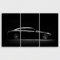 ge Bildet Bild auf Leinwand | Auto Limousine Wagen - schwarz weiß in 165x100 cm mehrteilig als Wandbild XXL | Wand-deko Dekoration Wohnung modern Bilder | 2295-B