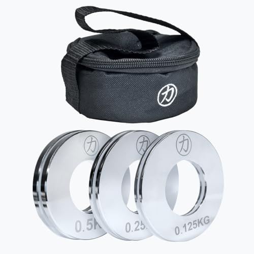Strength Shop Hantelscheibenset - Stahl, je 2 x 0,125 kg; 0,25 kg; 0,5 kg/Lochdurchmesser 50 mm