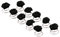 10 x Rosen Curlies - Brauthaarschmuck - Curlie - Haarschmuck | Schwarz