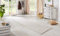 BT Carpet Nature Läufer In- und Outdoor – Schlingen Küchenläufer Rutschfest Flachgewebe Kurzflor Woll-Optik Fineloop Küchenteppich für Flur, Küche, Garten, Terrasse, Badezimmer – Creme Weiß, 80x500cm