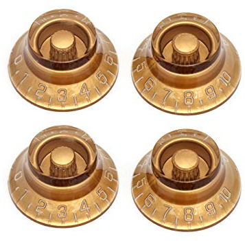 Metallor Knöpfe für E-Gitarre, für Geschwindigkeit, Lautstärkeregler, kompatibel mit Les Paul LP Gitarre, 4 Stück gold
