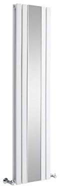 Milano Icon White Vertical Double Flat Panel Radiator Full Length Mirror - 1600mm x 385mm