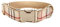 RC GearPro Nylon verstellbar Hundehalsband Khaki Karomuster Zinklegierung Metall Einfach zu bedienende Schnalle Hundehalsband, in 5 verschiedenen Größen (M Hals (42-48cm))