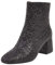 LUXMAX Stivali Donna Tacco Medio Grosso Glitter Paillettes Scarpe da Sposa Eleganti Stivaletti alla Caviglia (Nero) - 36 EU