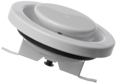EUROPLAST Ø 100mm Weiß Abluft Tellerventil Anemostat Stahl Rund Lüftungsventile mit Klemmfedern - Abluftventil Stahlblech - Klassisch