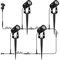 AIMHEIM 4er-Set Gartenleuchte mit Stecker, 3W LED Gartenstrahler mit Erdspieß, Warmweiß LED Strahler mit Kabel, IP65 Wasserdicht Gartenbeleuchtung Spot Außenleuchte für Garten, Terrasse, Wegen