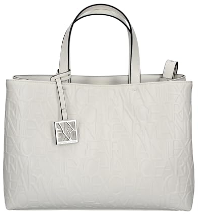 Armani Exchange Women's 942646 CC793 00010 Medium Open Shopping, White