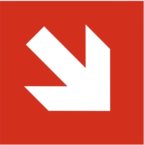 Schild Richtungspfeil schräg nachleuchtend ISO 7010
