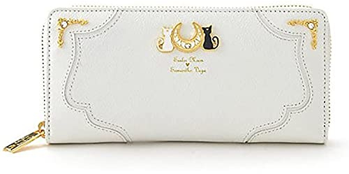 icewalker Anime Portmonee PU Leder Süße Geldbörse Unisex Schwarz/Weiß 19,5 × 9,5 × 2,2 cm (Weiß)