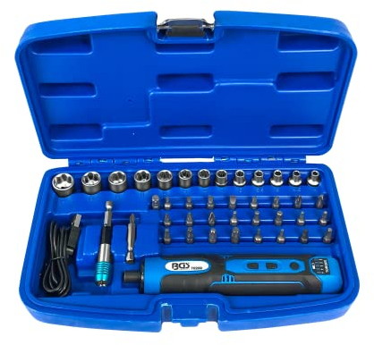 BGS 70209 | Tournevis sur batterie | avec jeu d’embouts et de douilles | 41 pièces