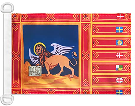 AZ FLAG Bandiera Navale Veneto 45x30cm - Bandiera Maritima Veneta - Regione Italia 30 x 45 cm speciale Nautismo, Padiglione Nautico