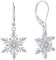 JO WISDOM Ohrringe Hängende Schneeflocke Silber 925,Ohrringe Damen mit 3A Zirkonia,Schmuck für Frauen