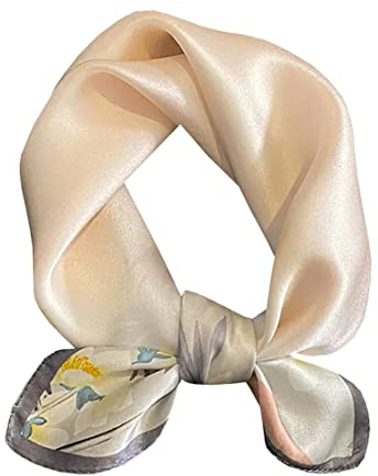 Ecroon Seide Schal Damen Halstücher Seidentuch Schals Halstuch Seidenschal Scarf Bandana Taschentuch Ansatz Handgelenk Kopftücher