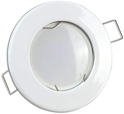 LED Einbaustrahler weiß rund 5 Watt neutralweiß 230V - GU10 Einbauleuchten aus hochwertigem Aluminium - 55-60mm Bohrloch Einbau-Spot Decken-Leuchte