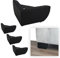 P17- GROSSETO | Set 4 Fuß eingestellt +16 Schrauben | Farbe: Matt Schwarz | Höhe 8,5 cm | Beine für Sofas, Möbel, Kleiderschränke, Sessel | Metallfüße für Moderne Designmöbel