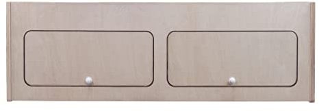 Armario Almacenaje Madera Autocaravana sin Acabado 80x25x25cm Gabinete Almacenamiento Kit Mueble Camper 2 Puertas con Divisor Central Bisagras Cierre Suave Manijas con Botón+Kit Fijación GRATIS