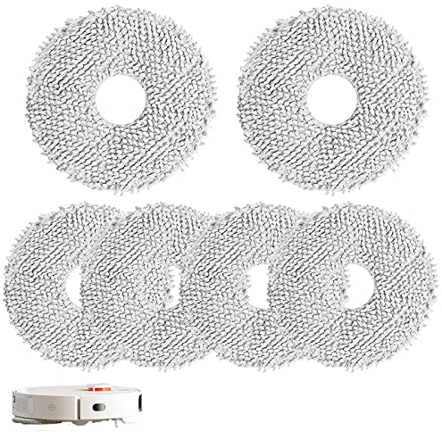 Exbrith 6 Piezas Paños de Repuesto, Recambios de Toallitas para Dreame L10 Ultra / L10s Pro / L10s Ultra/Xiaomi X10, Mopa Paño Almohadillas compatibles, Recambios de Toallitas para Dreame (Grigio)